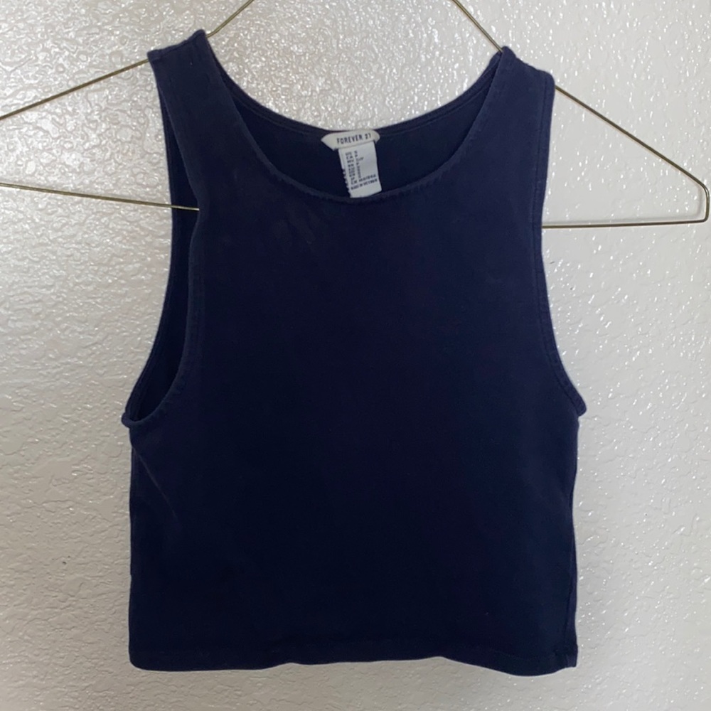 Blue crop top